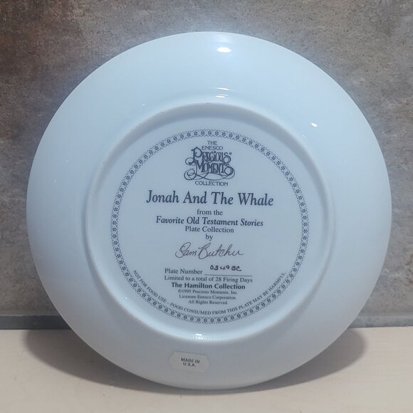 Enesco Precious Moments Jonah And The Whale Decorative Plate The Hamilton Collec - Picture 4 of 12